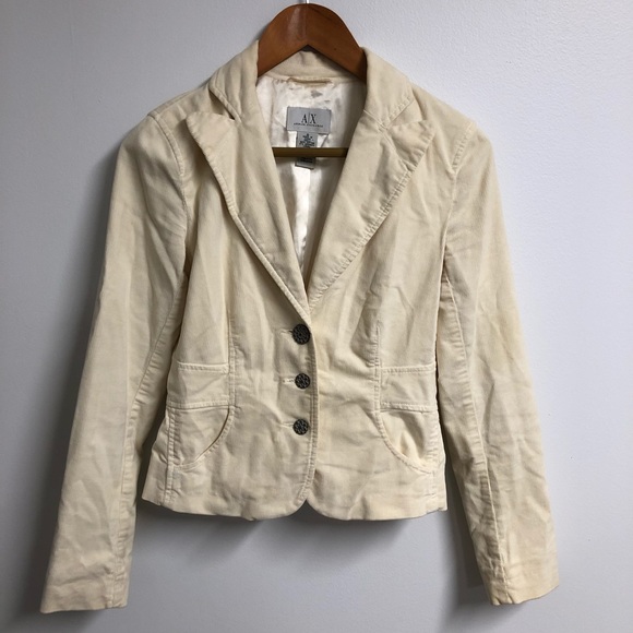 ARMANI EXCHANGE WOMEN’S IVORY BLAZER SIZE SMALL - Picture 1 of 8